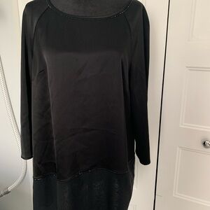 ST.John Satin and silk black shirt size M